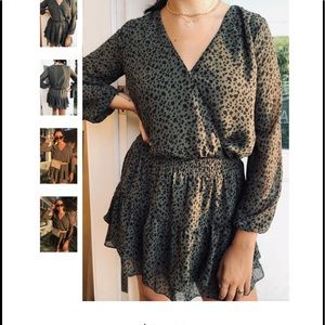 leopard smocked dress